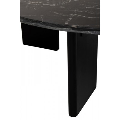 Stolik kawowy Mathilde 90 cm, marmur, czarny , J-Line