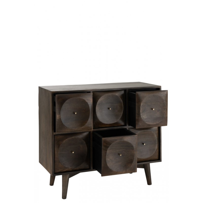 Komoda Circle, ciemny brąz, J-Line