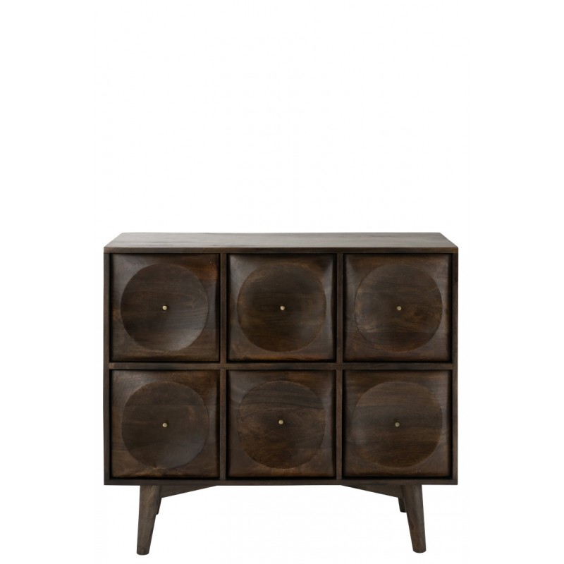 Komoda Circle, ciemny brąz, J-Line