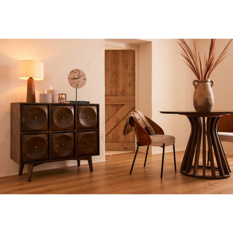 Komoda Circle, ciemny brąz, J-Line