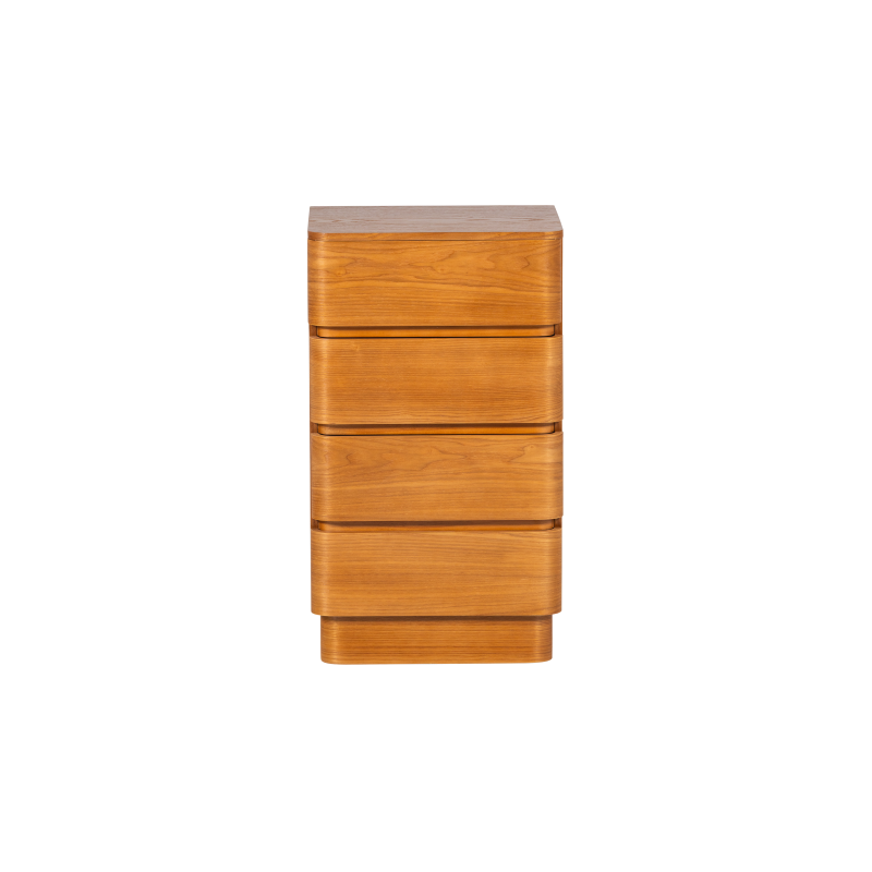 Komoda wąska Fejo 70 cm, cztery szuflady, MDF, Woood