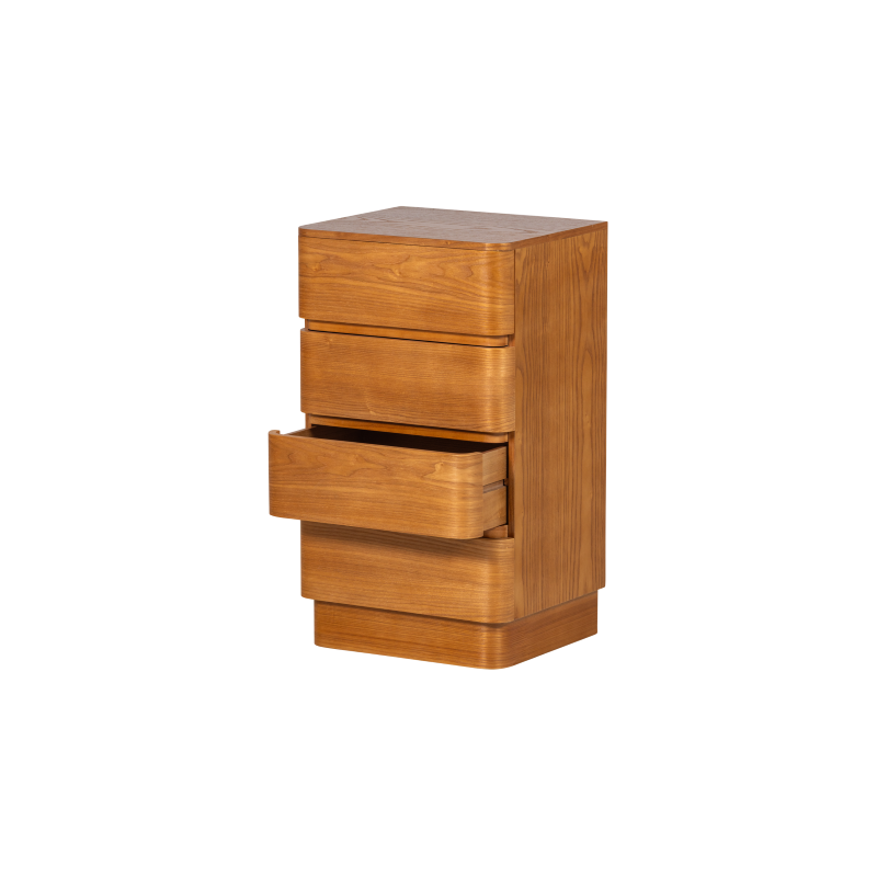 Komoda wąska Fejo 70 cm, cztery szuflady, MDF, Woood