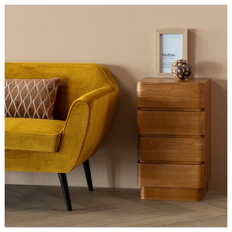 Komoda wąska Fejo 70 cm, cztery szuflady, MDF, Woood