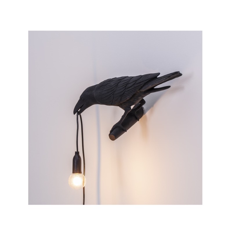 Lampa ścienna / kinkiet Bird Looking left indoor, czarny, Seletti